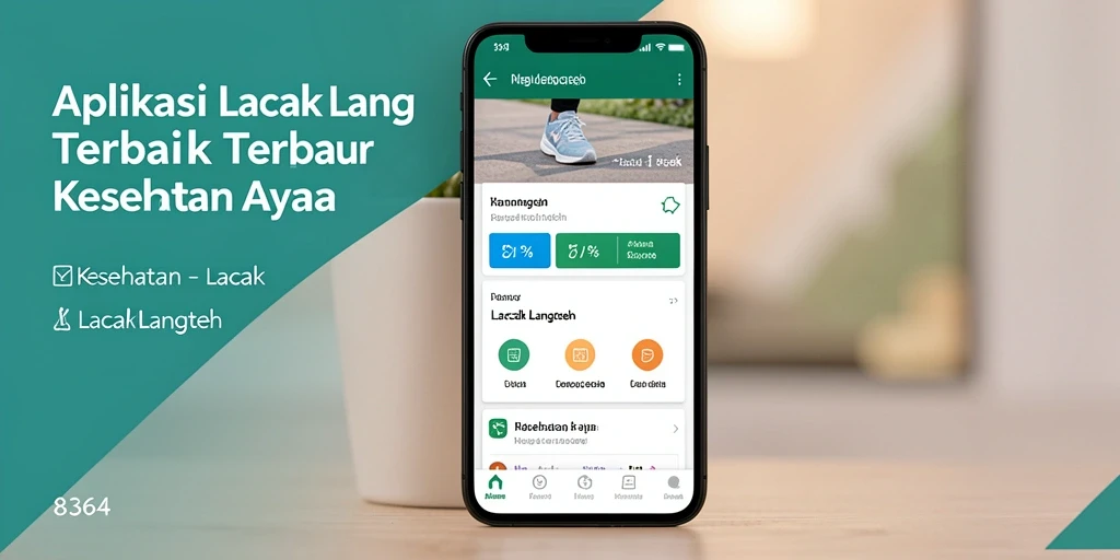 Screenshot aplikasi Lacak Langkah yang menunjukkan statistik aktivitas pengguna.