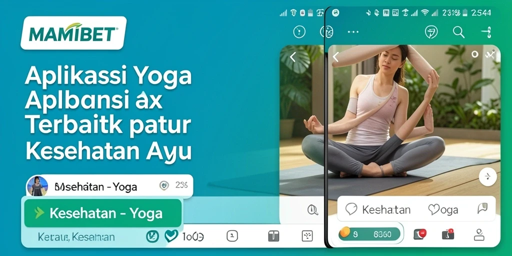 Tampilan antarmuka MAMIBET dengan berbagai pilihan latihan yoga.