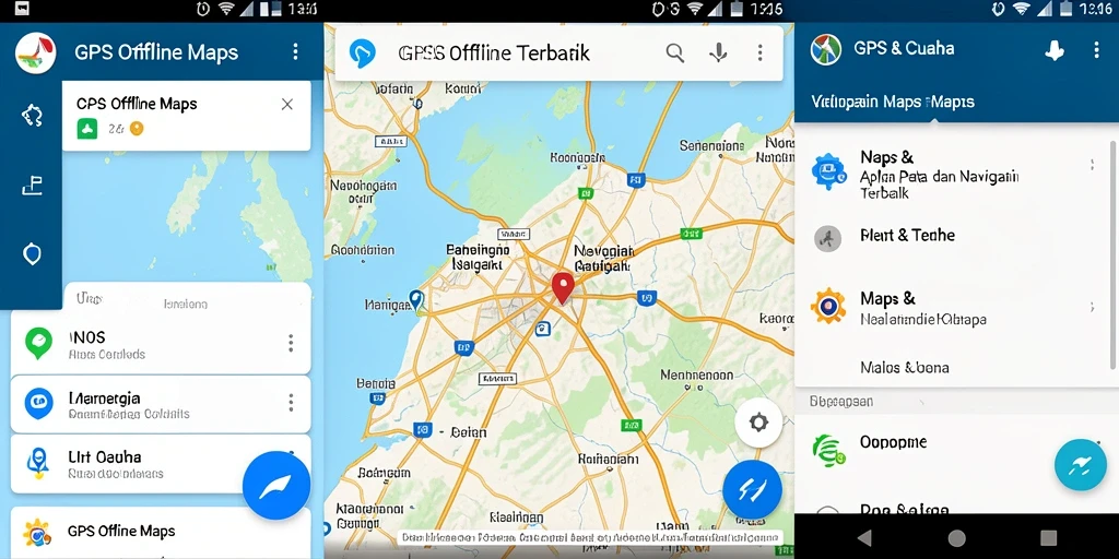 Tampilan antarmuka N06 yang intuitif untuk GPS Offline Maps.