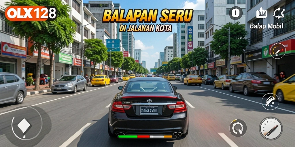 Tampilan antarmuka game Balap Mobil yang menarik dan interaktif.