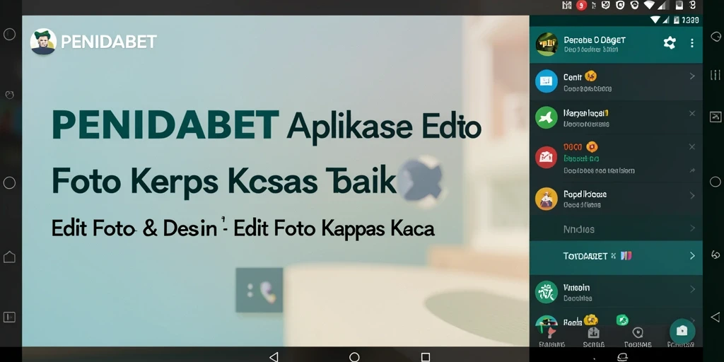 Screenshot aplikasi PENIDABET menampilkan antarmuka Edit Foto Kertas Kaca yang intuitif.