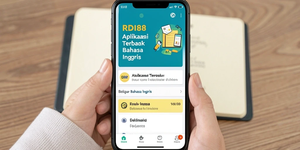 Tampilan antarmuka aplikasi RDI88 untuk belajar Bahasa Inggris.