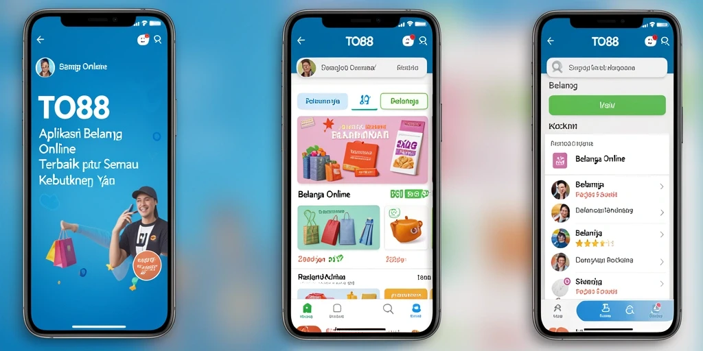 Tampilan antarmuka TO88 yang modern dan menarik untuk belanja online.