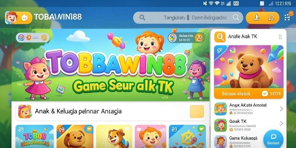 Antarmuka menarik dan ramah anak untuk belajar sambil bermain.