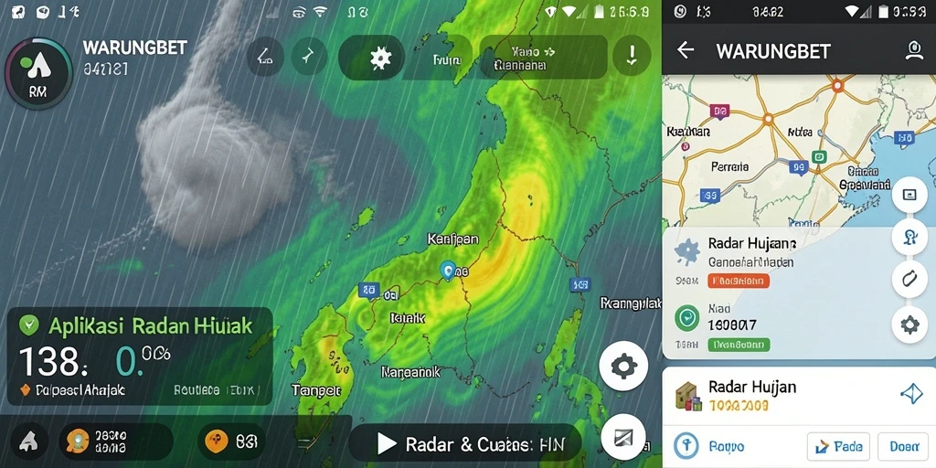 Antarmuka WARUNGBET menampilkan radar hujan yang jelas dan akurat.