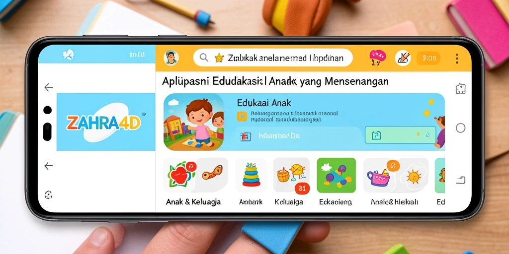 Antarmuka aplikasi ZAHRA4D yang ceria dan edukatif.