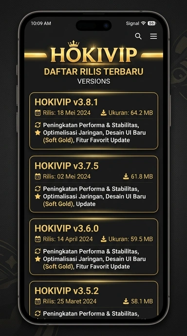 Riwayat Versi Aplikasi hokivip untuk Android
